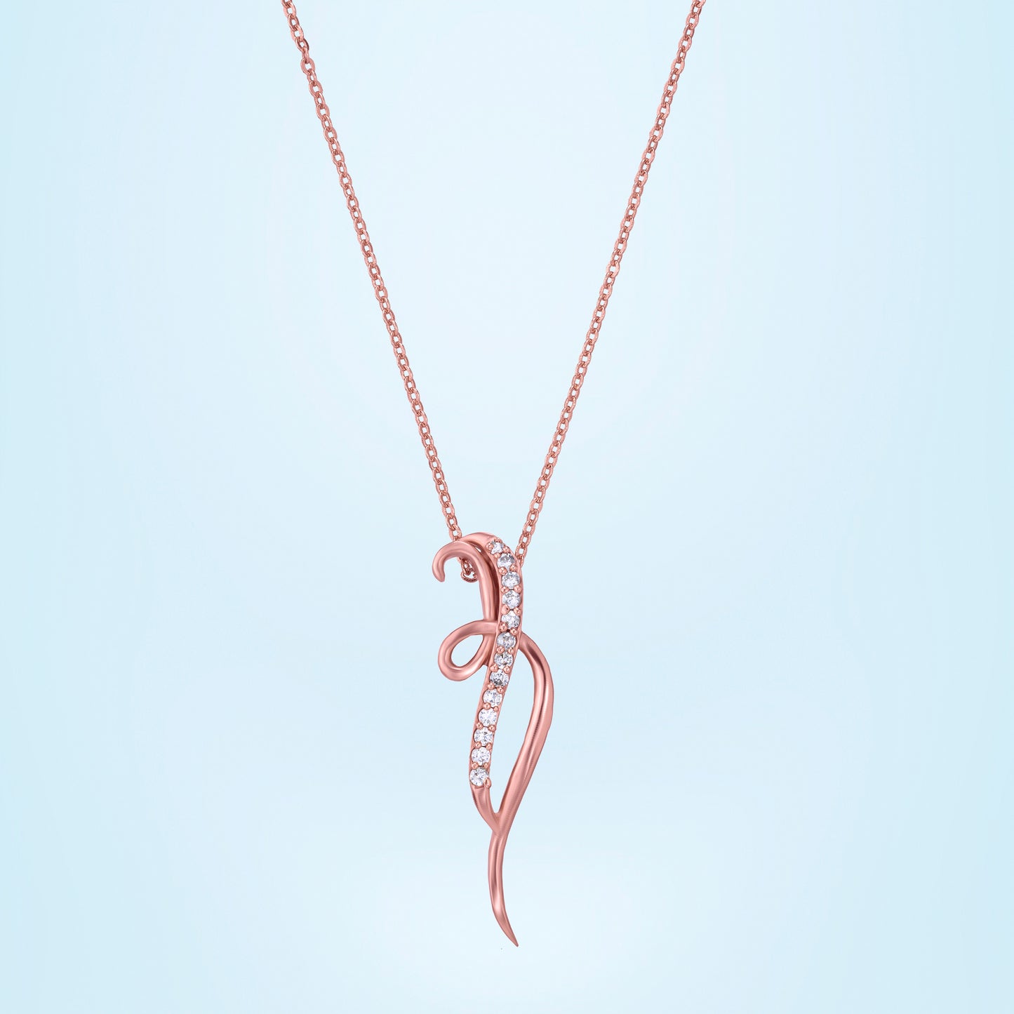 rose gold whispers pendant