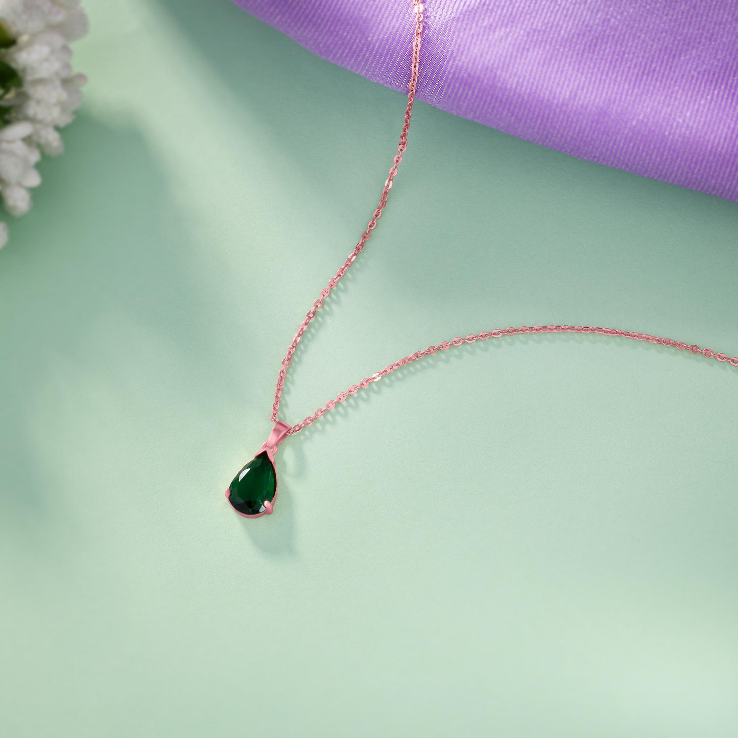 rose gold drop pendant