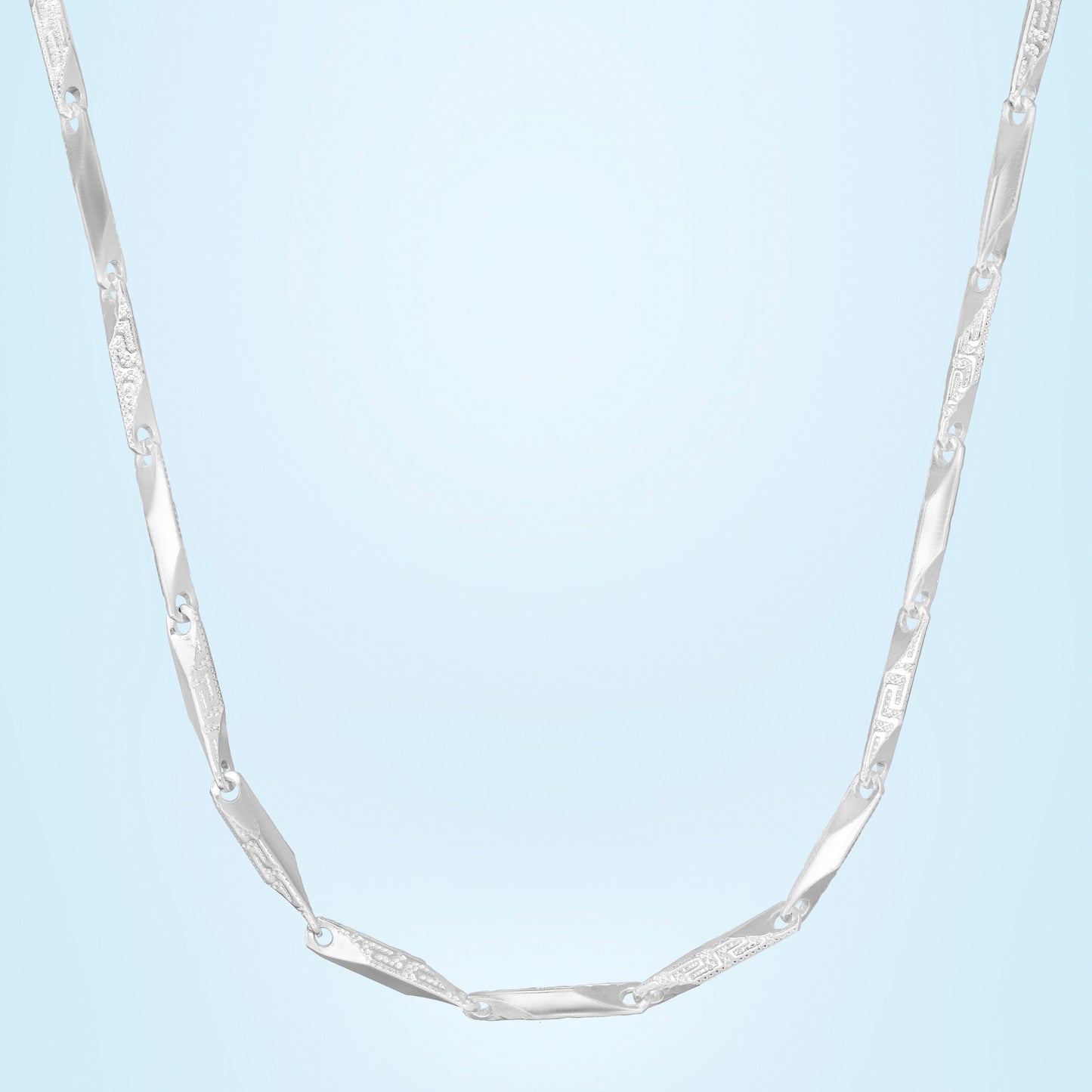 silver featuring a bar chain