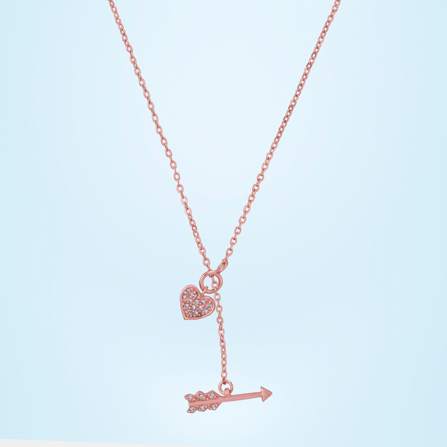 rose gold cupid’s necklace