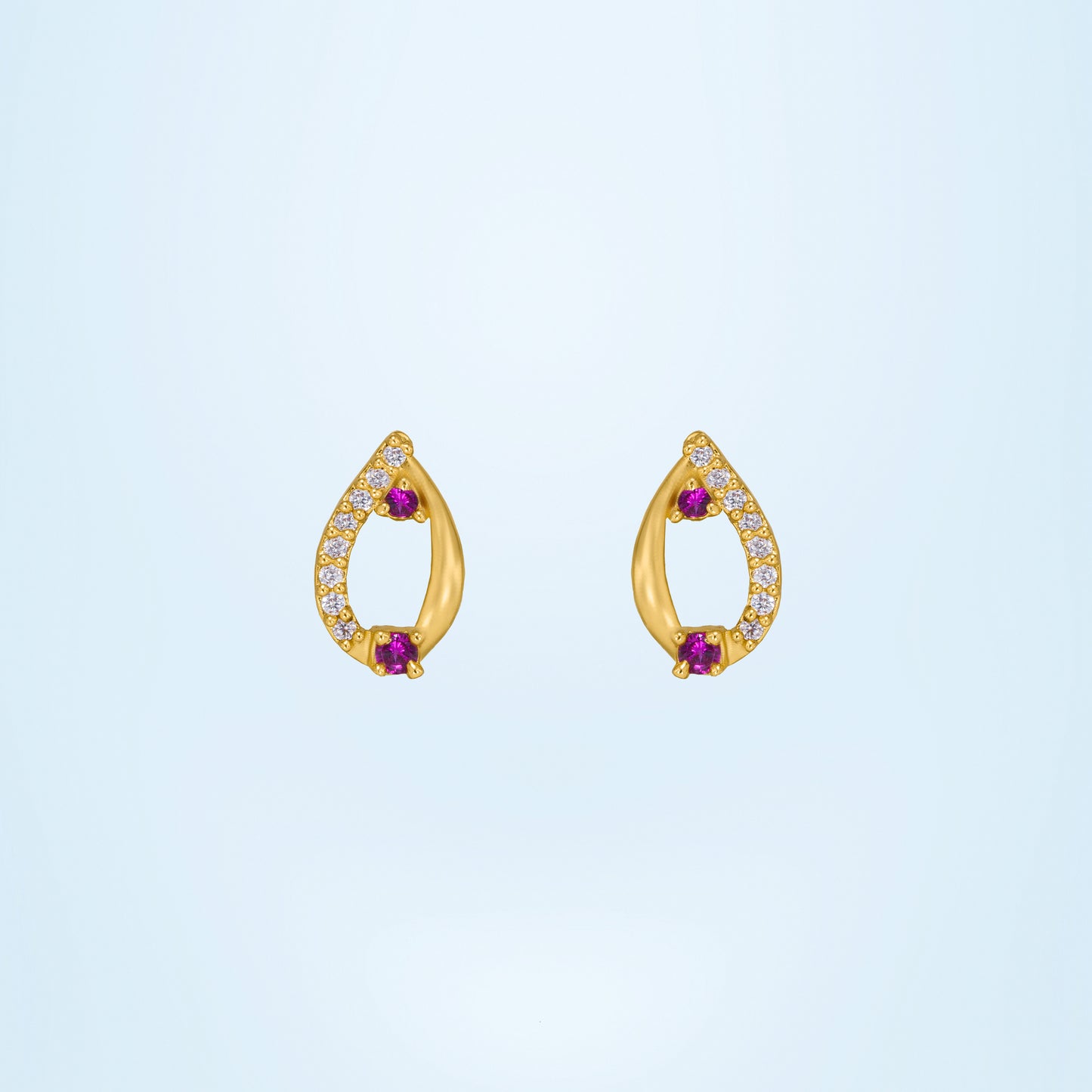 ruby sparkle earring