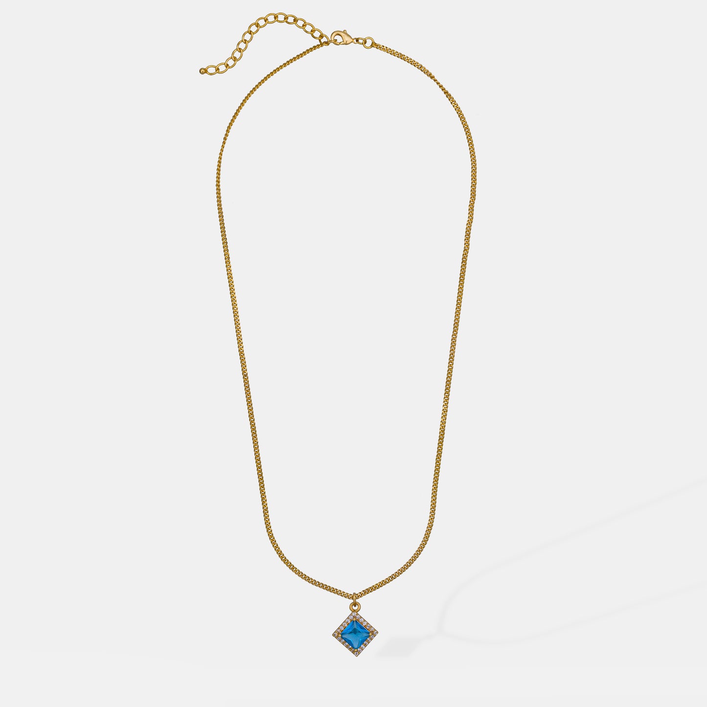 aqua blue sapphire radiance pendant