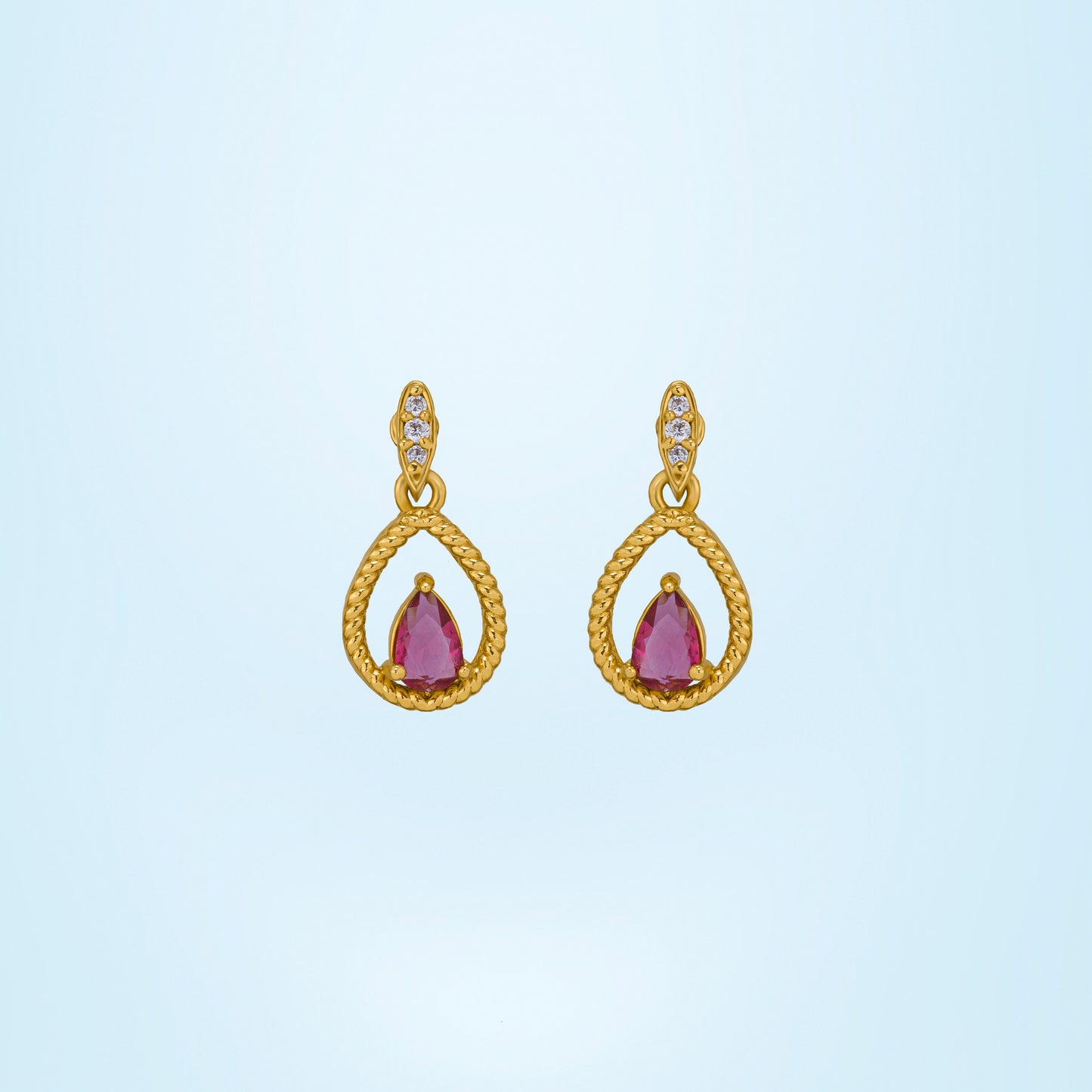 crimson teardrop earrings