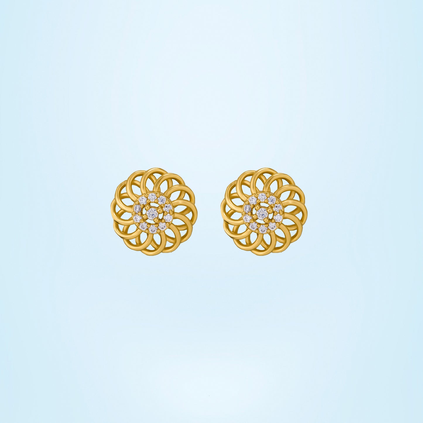 white radiant bloom earrings