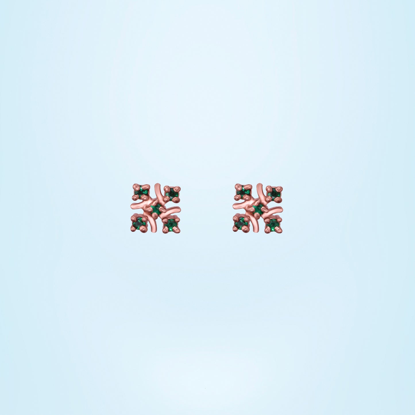 rose gold blossom studs