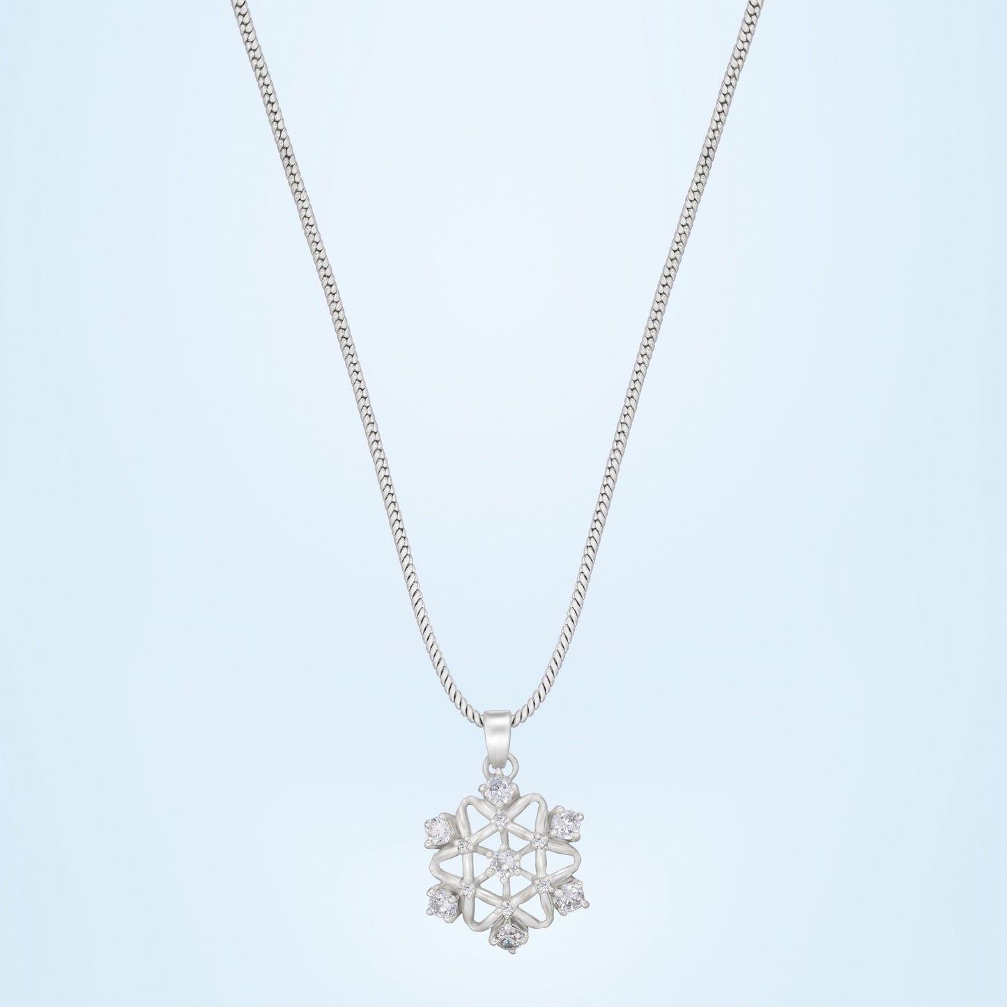 silver stellar bloom pendant