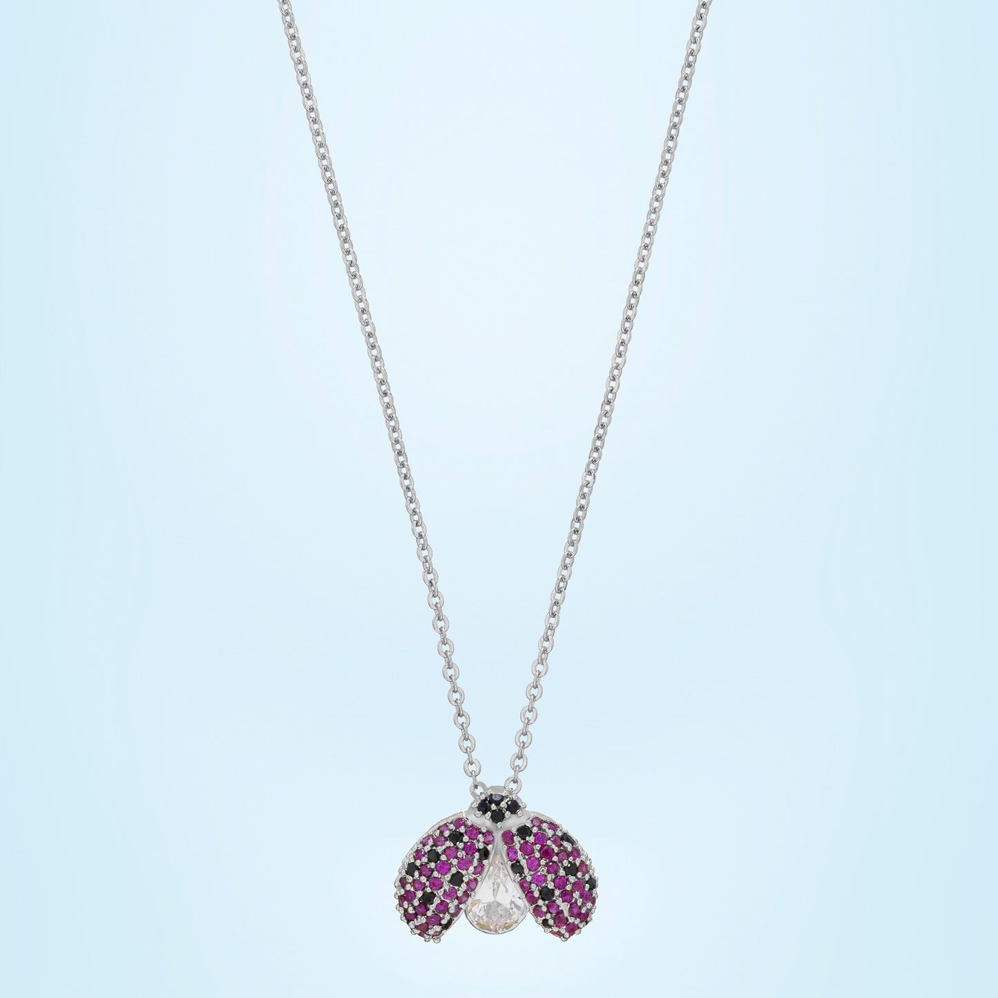 silver ladybug pendant