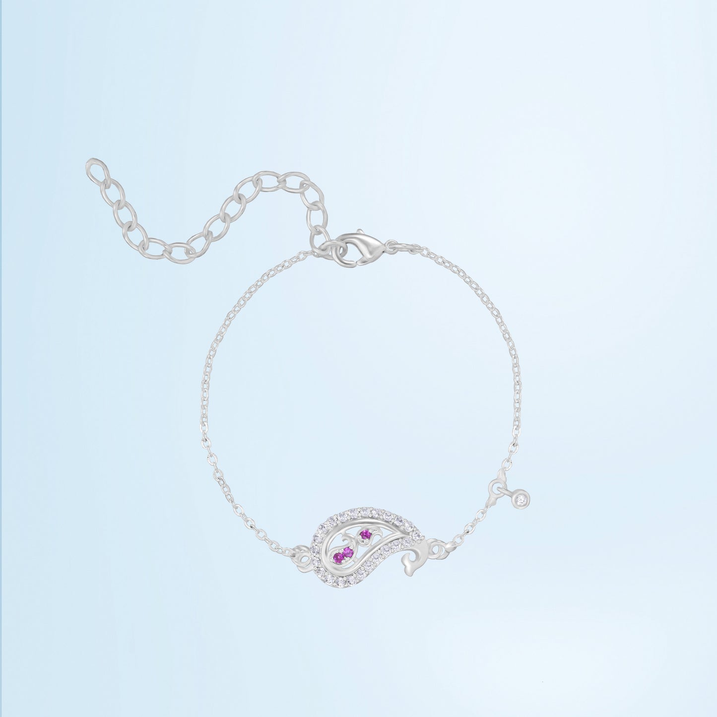 silver eternal paisley bracele