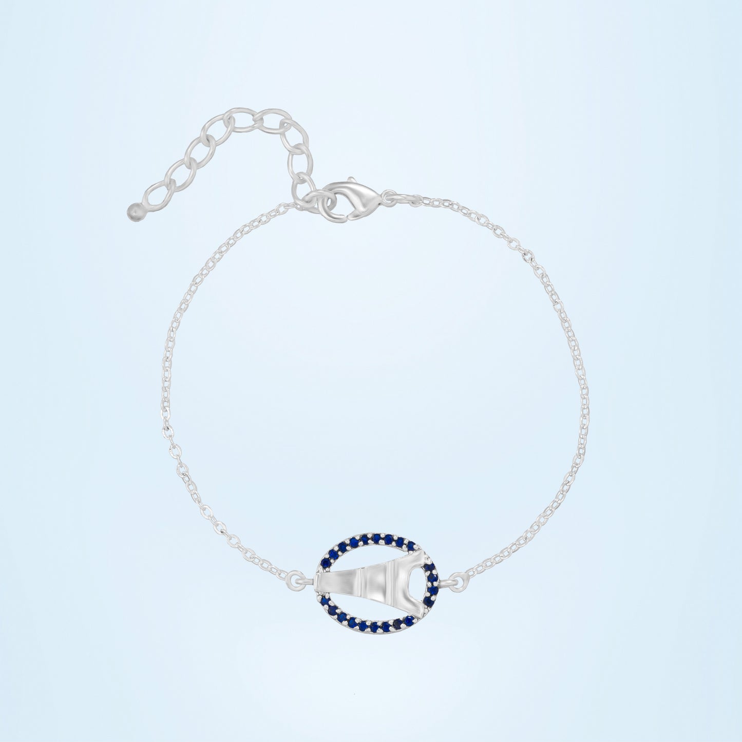 sapphire halo bracelet