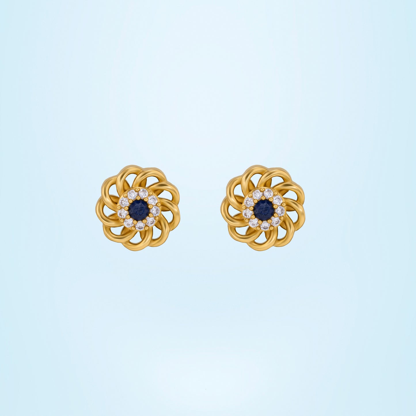 blue midnight bloom earrings
