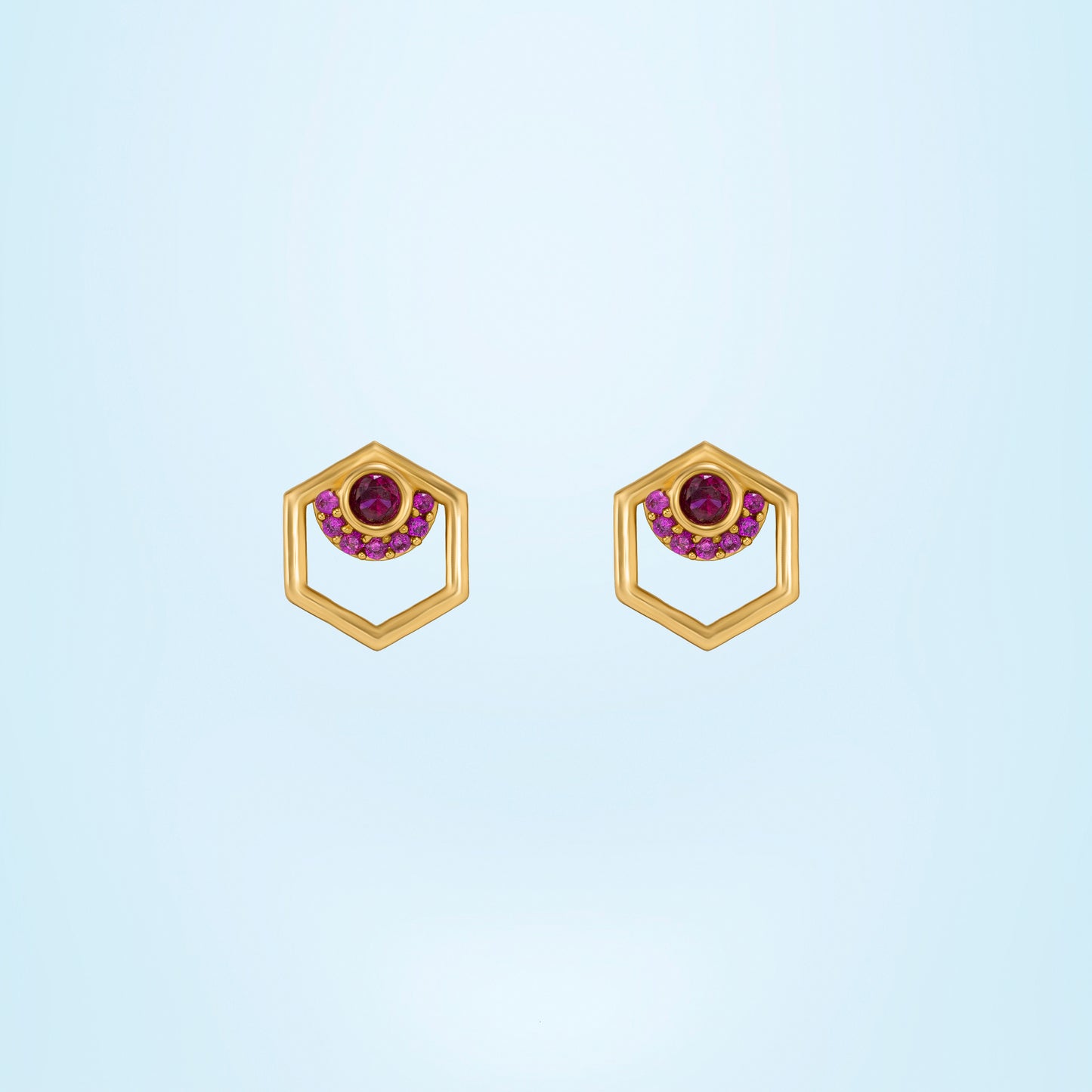 radiance hex earrings