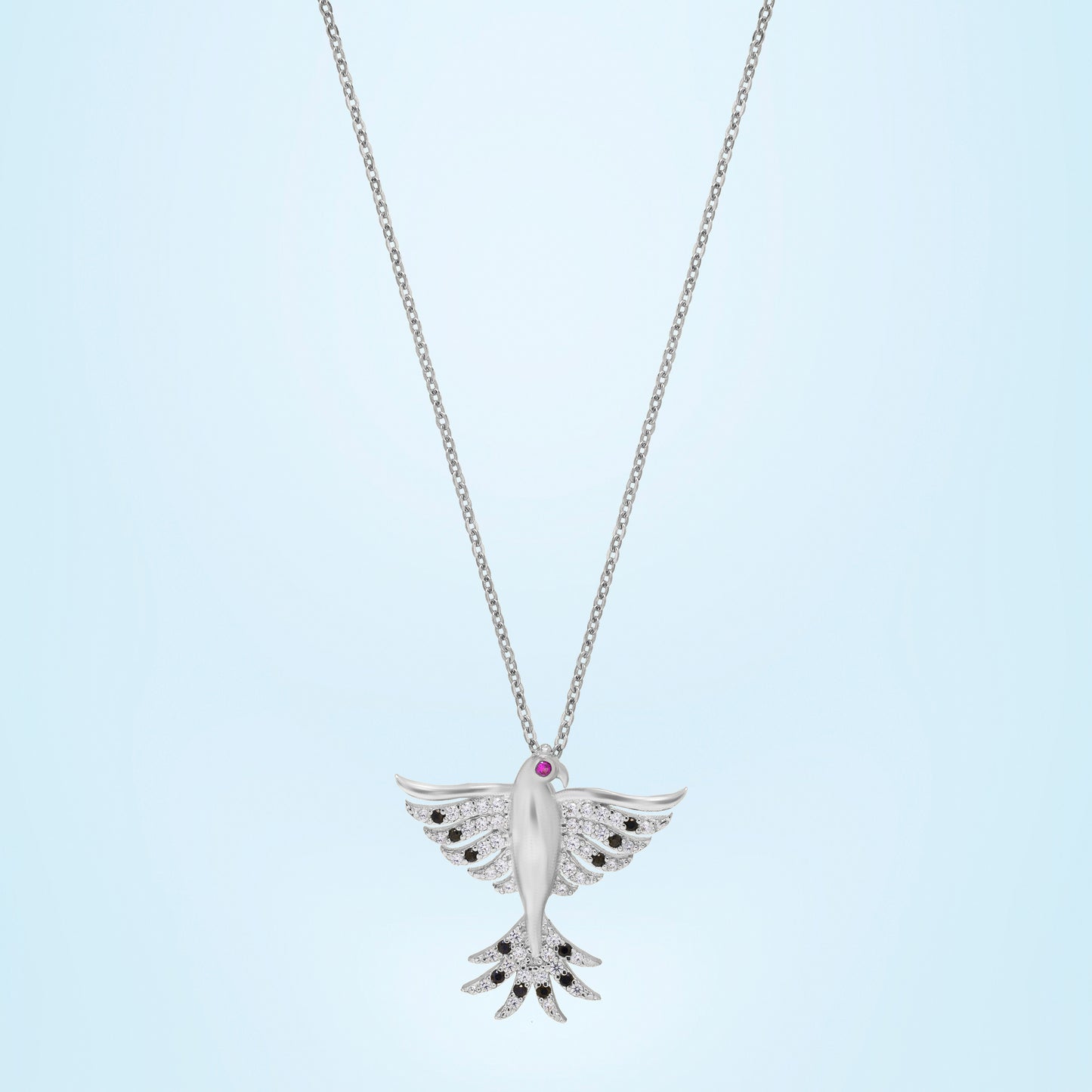 silver wings pendant
