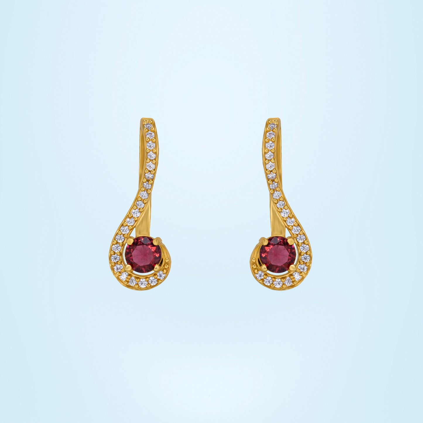 crimson wave earrings