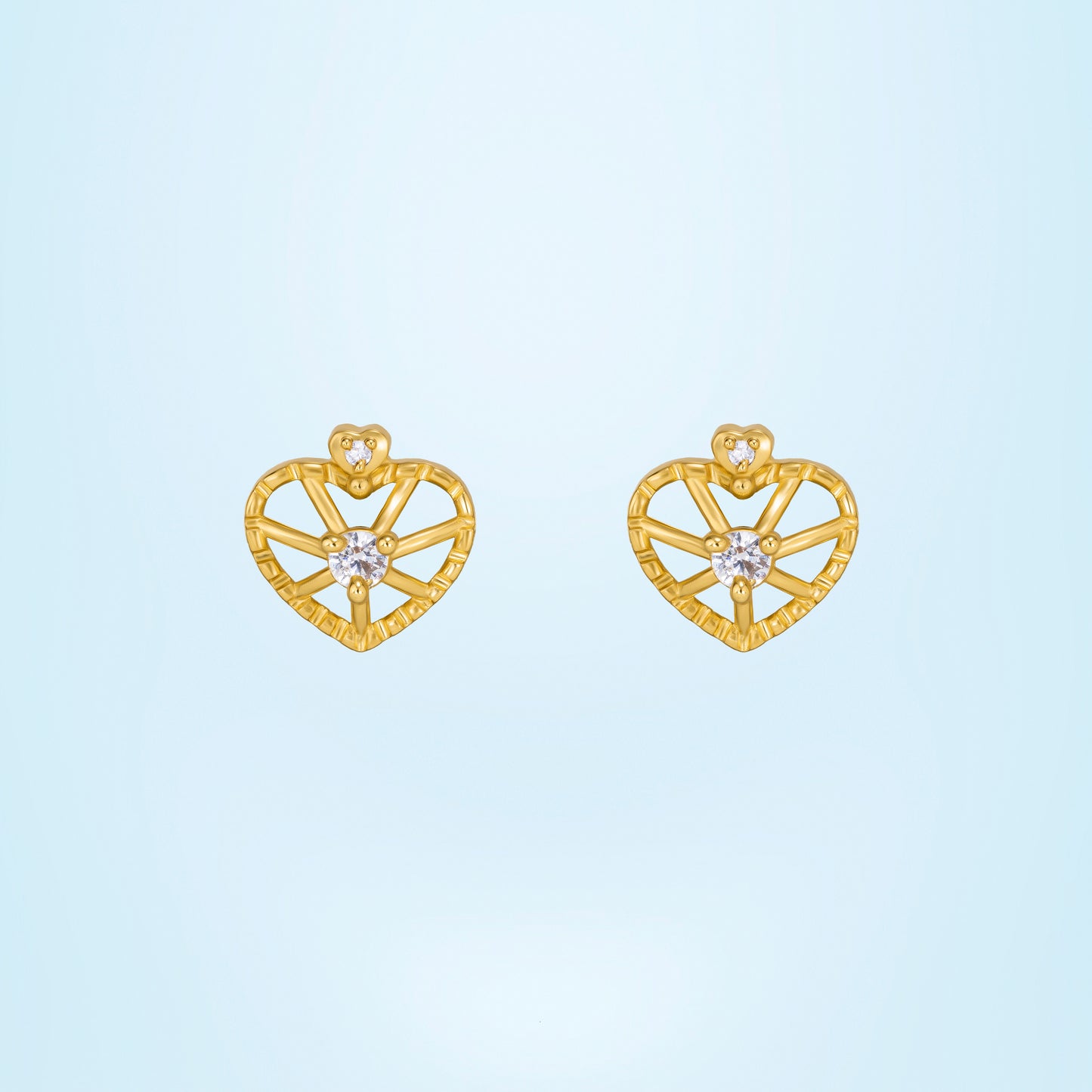heart radiance studs