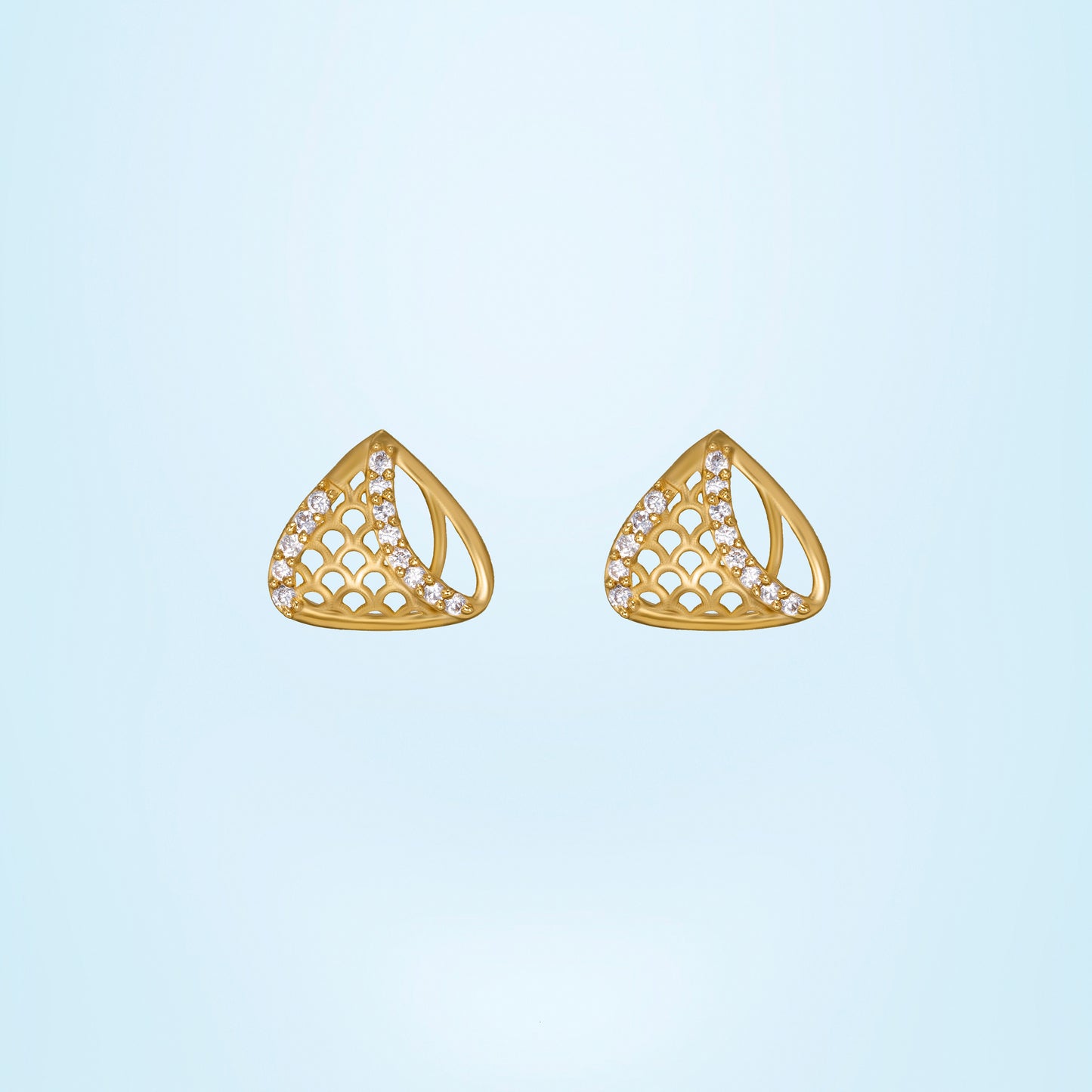 blossom scallop studs