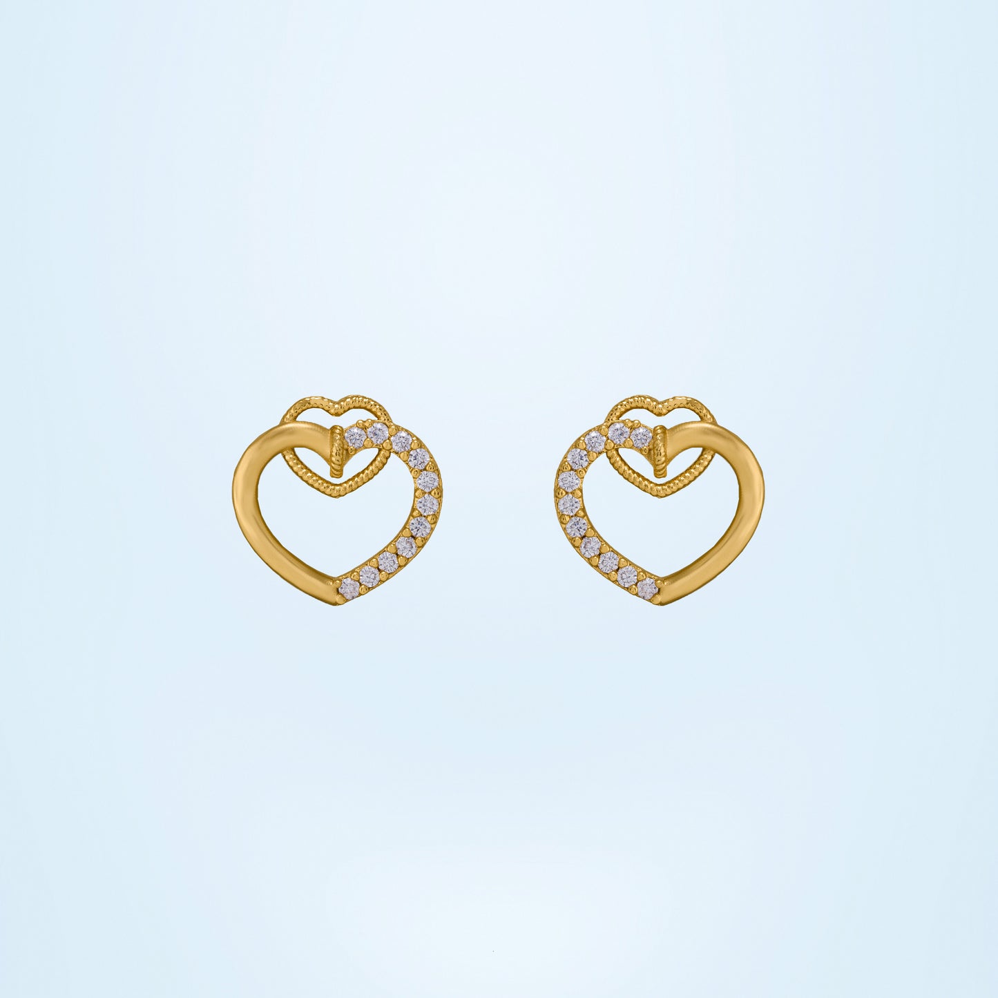 golden heartbeat studs