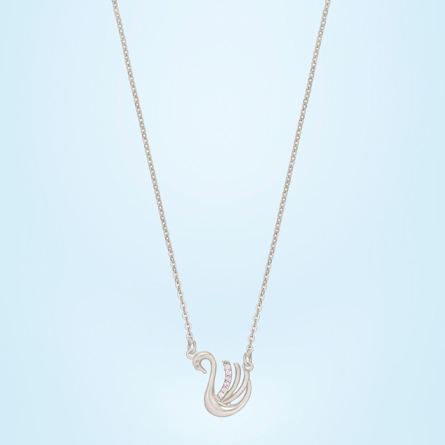 silver swan necklace