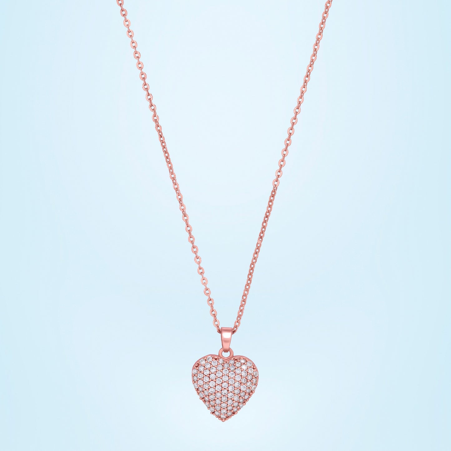 rose gold heart pendant