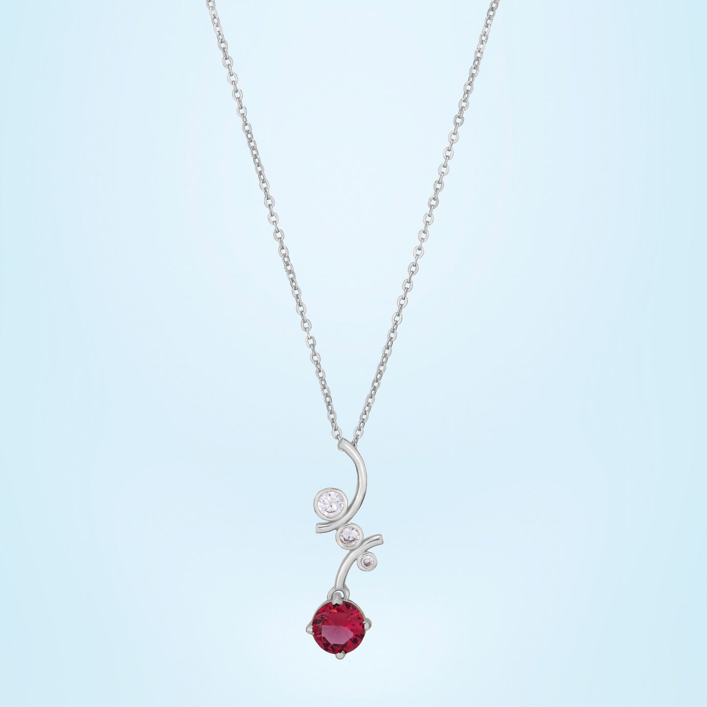 silver crimson pendant