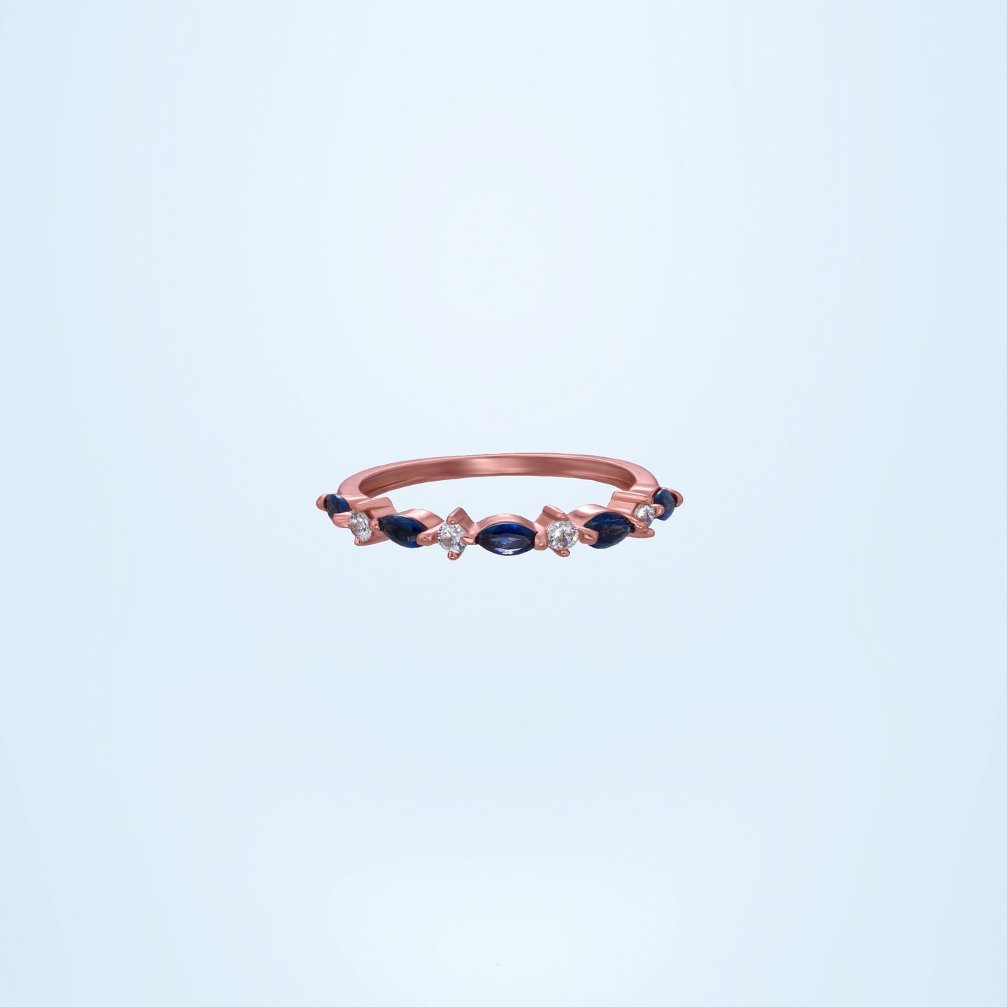 rose gold band ring