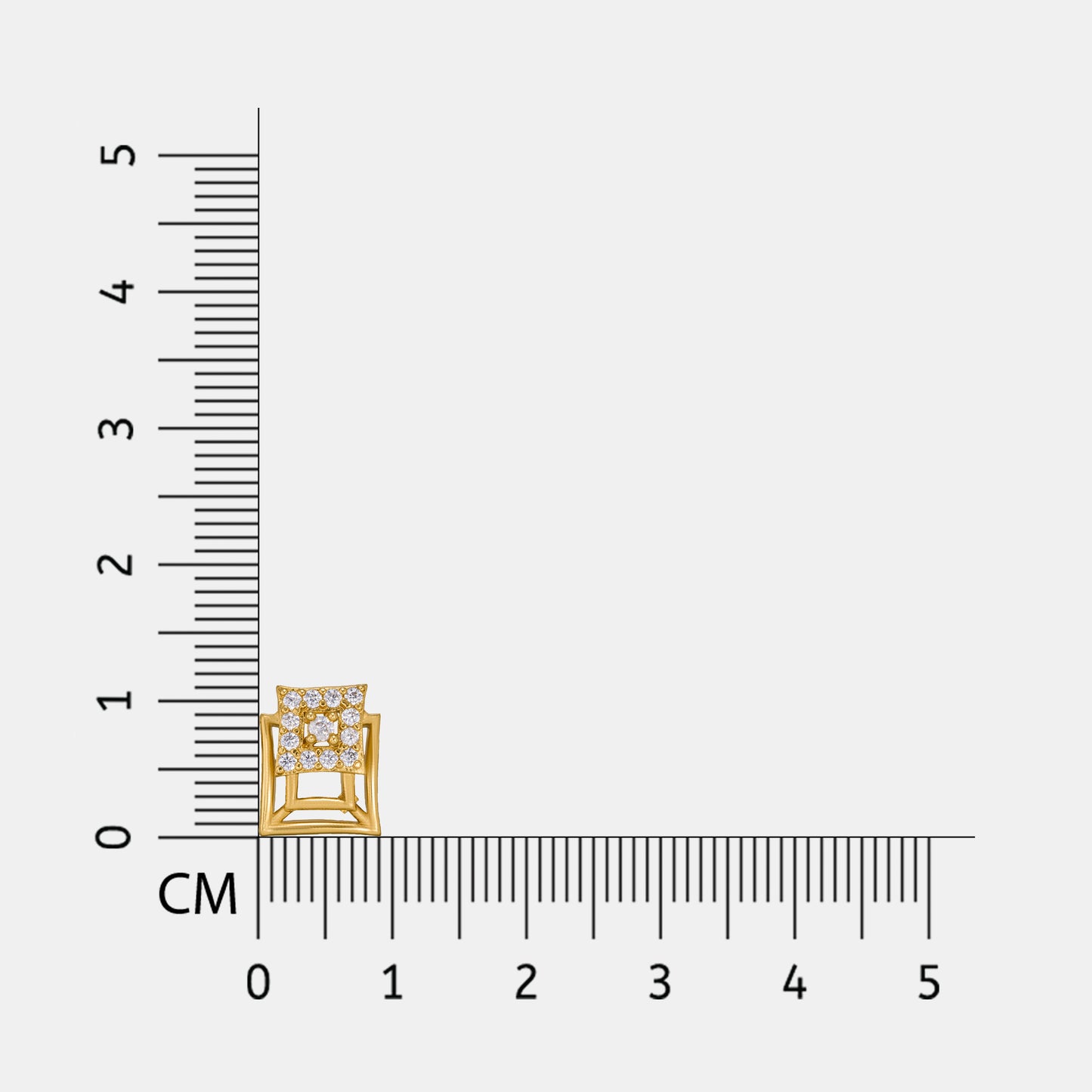 golden geometric earrings