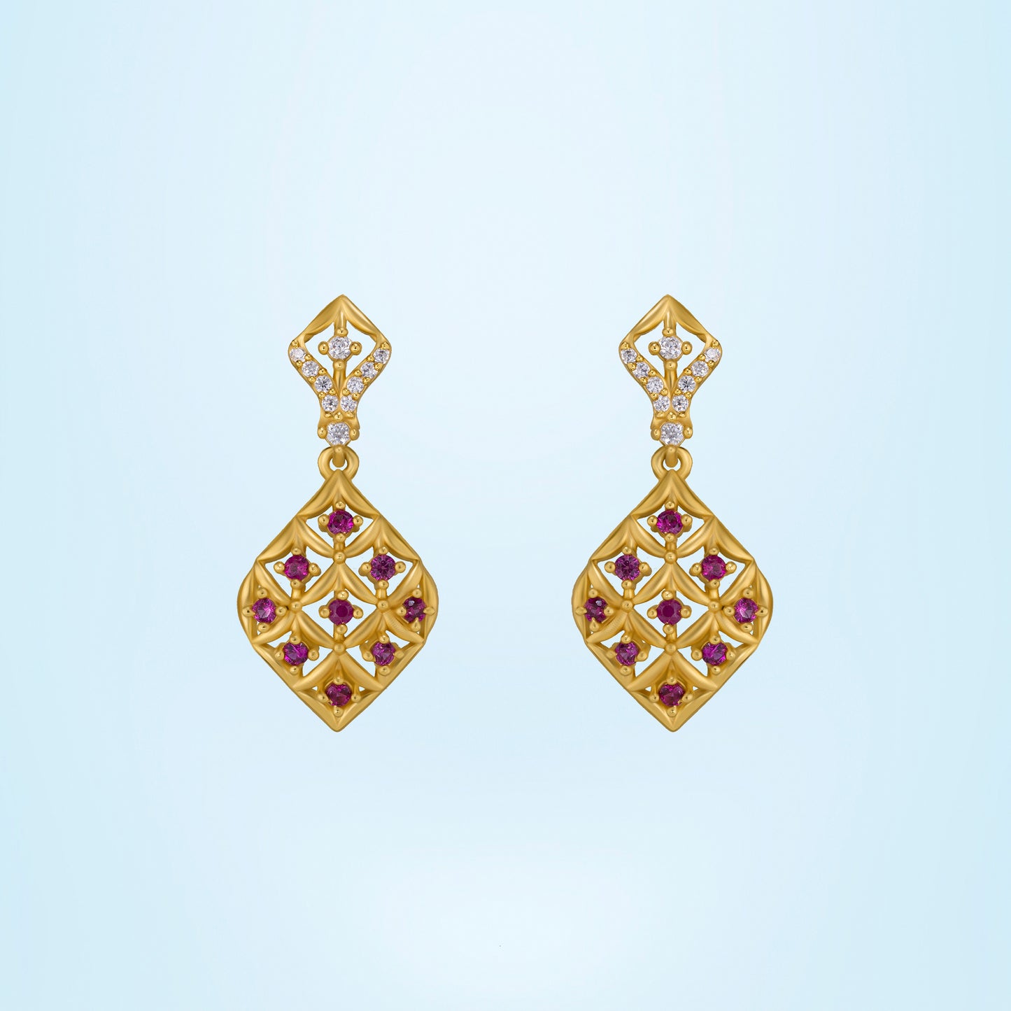 white golden radiance stud