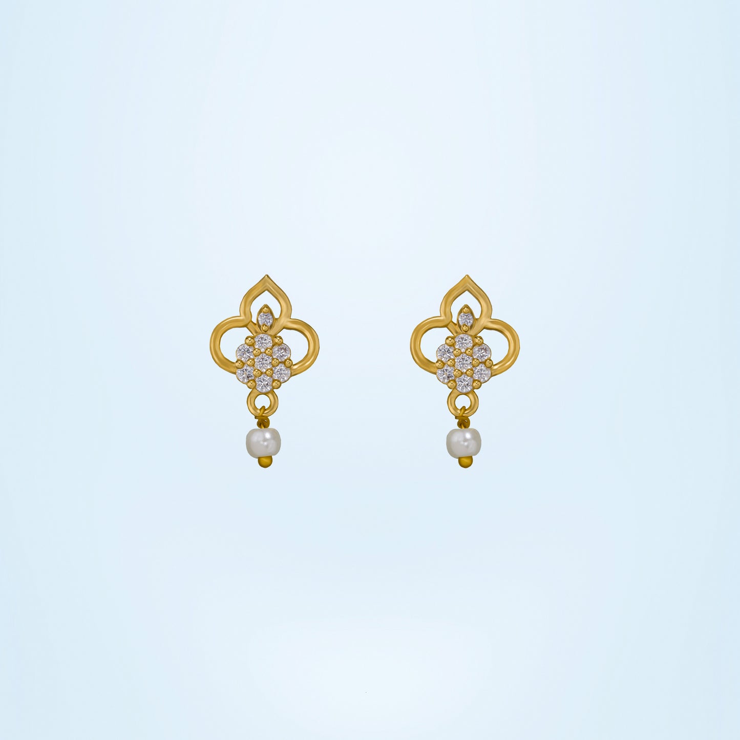 crystal gold earrings