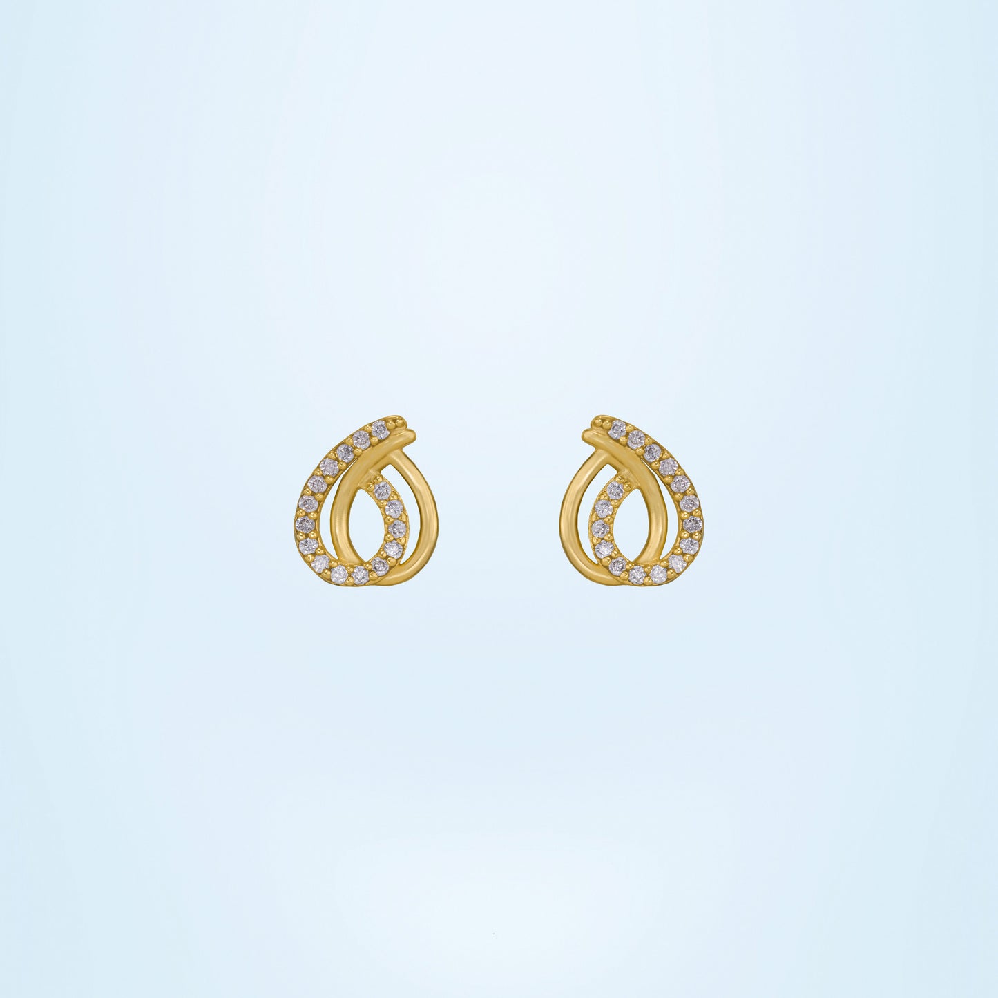 red elegant twisted earrings