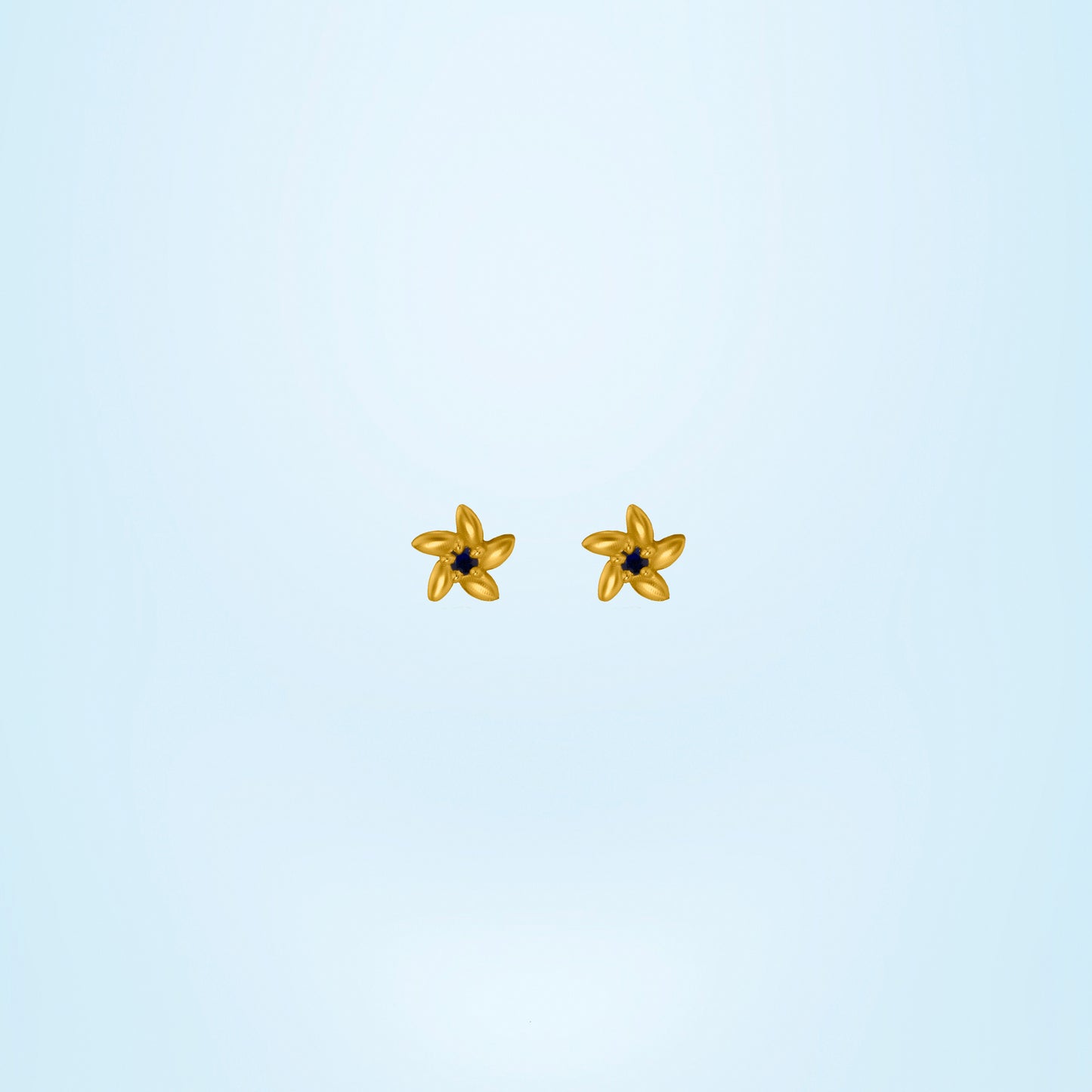 blue golden grace studs