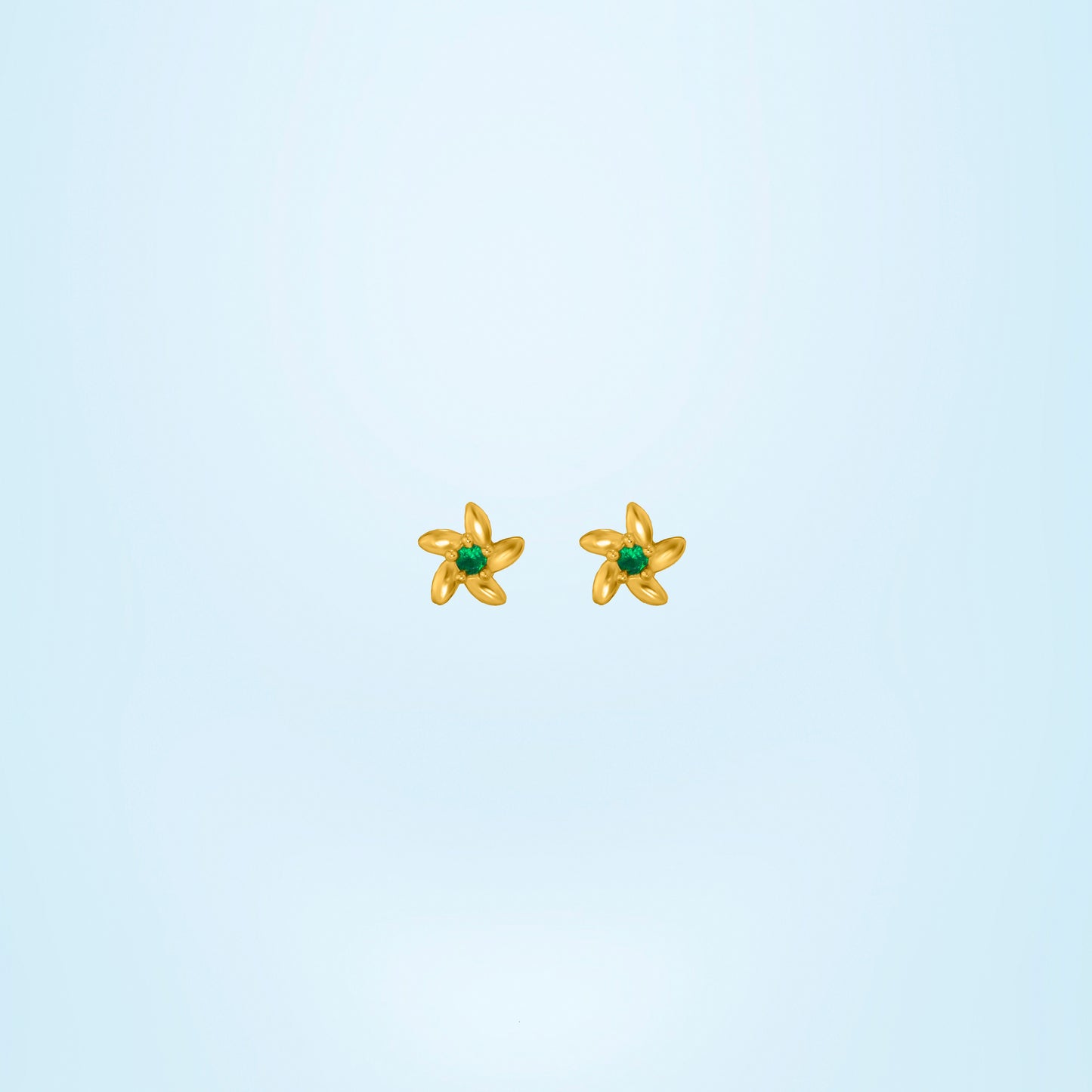 green golden grace studs