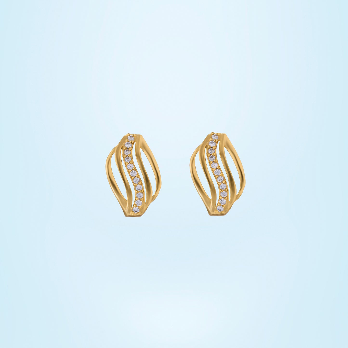 golden wave earrings