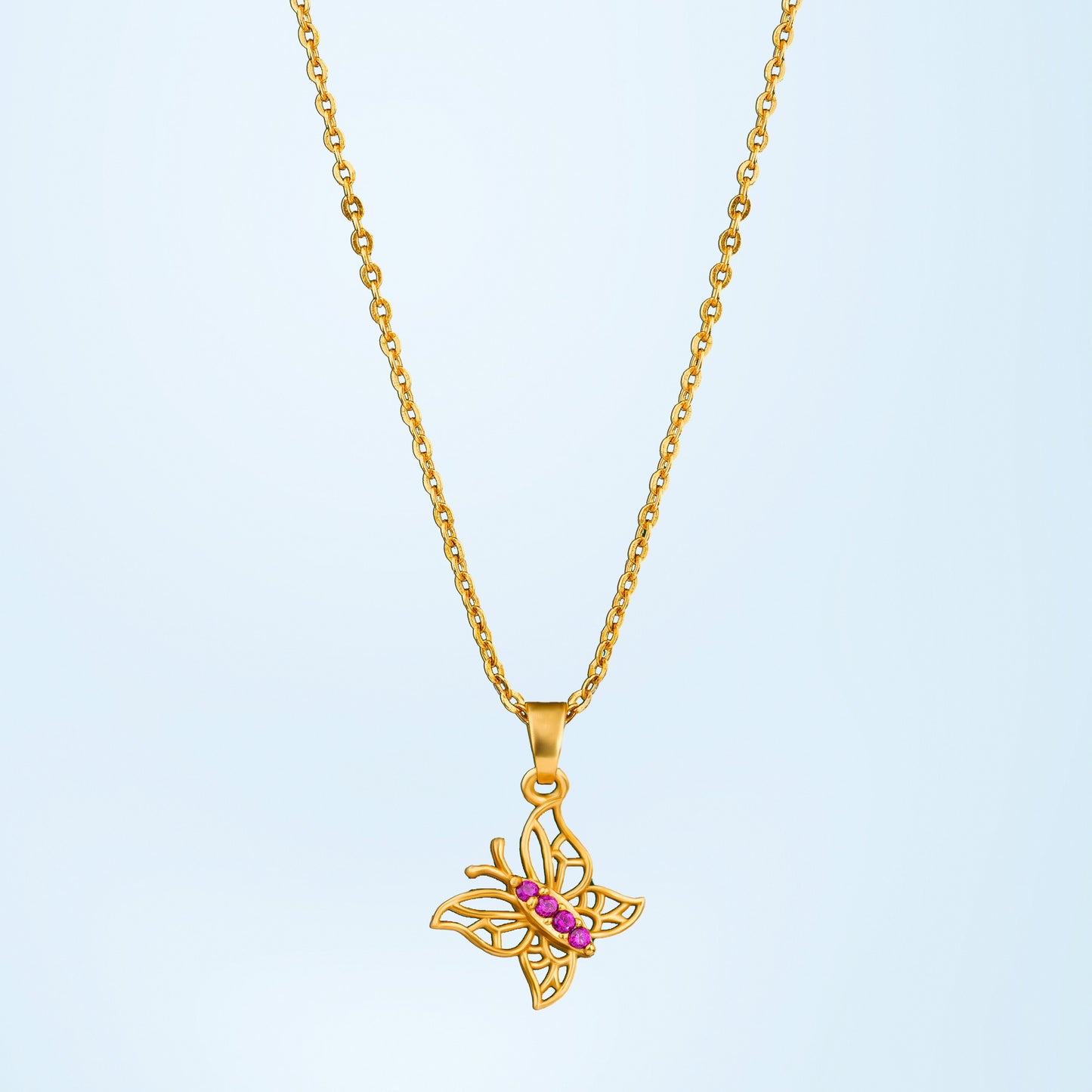 red butterfly pendant