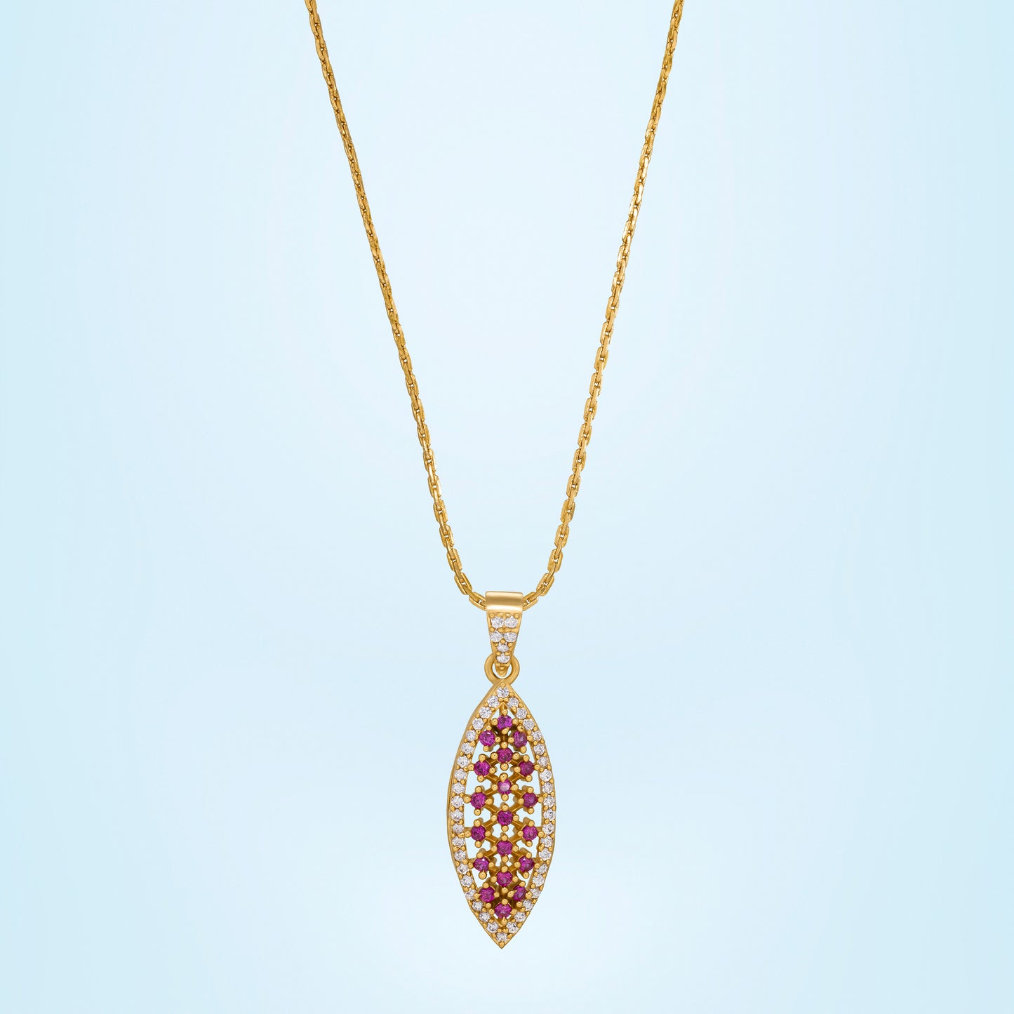 golden marquise pendant