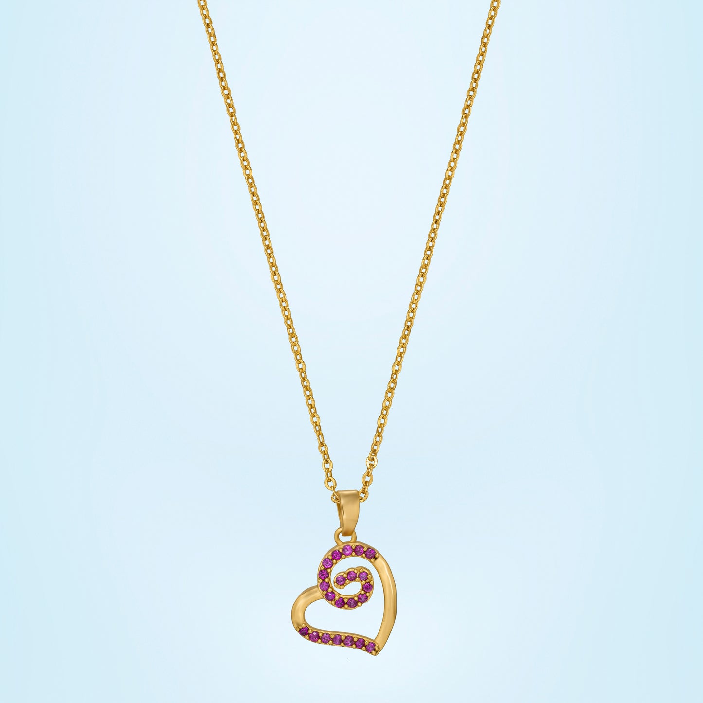swirling heart necklace