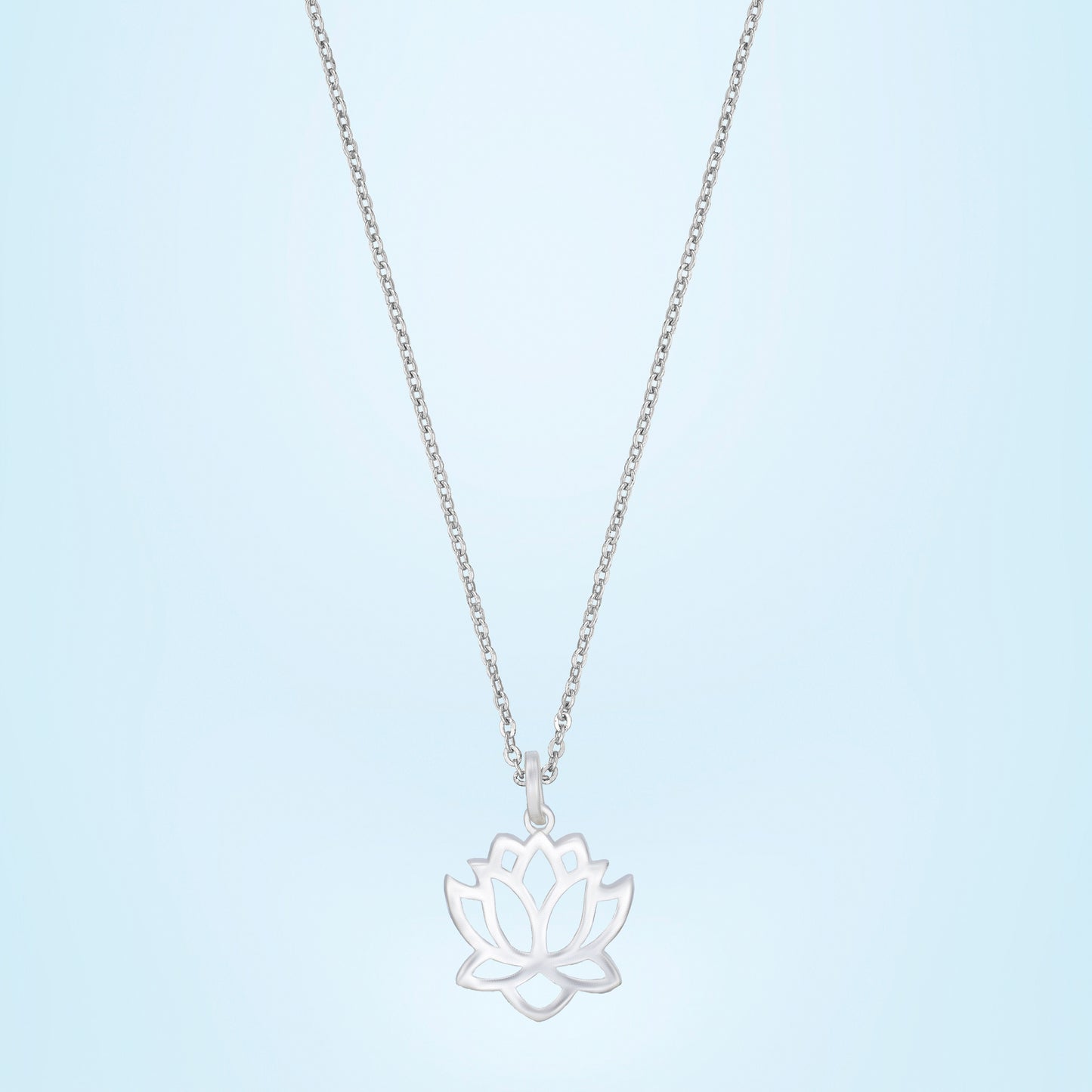 silver lotus serenity pendant