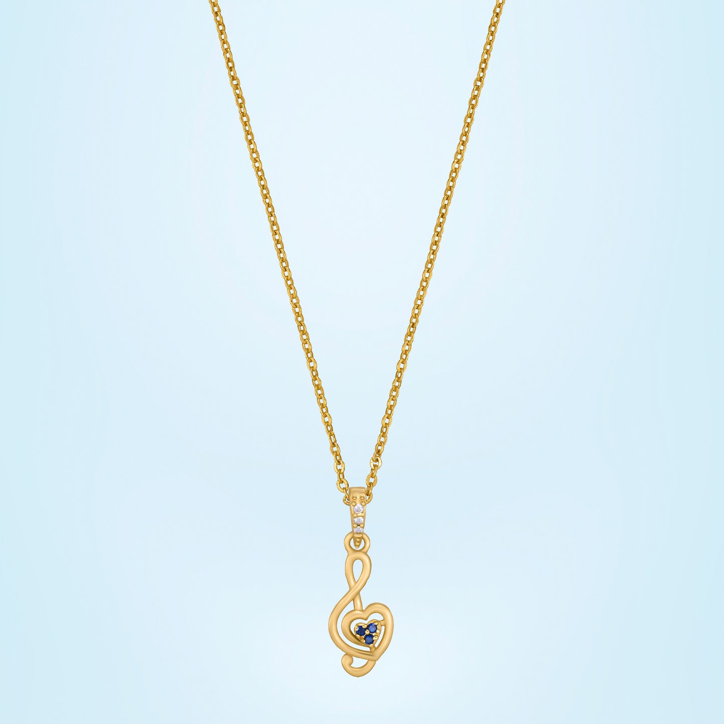 blue melody of love pendant