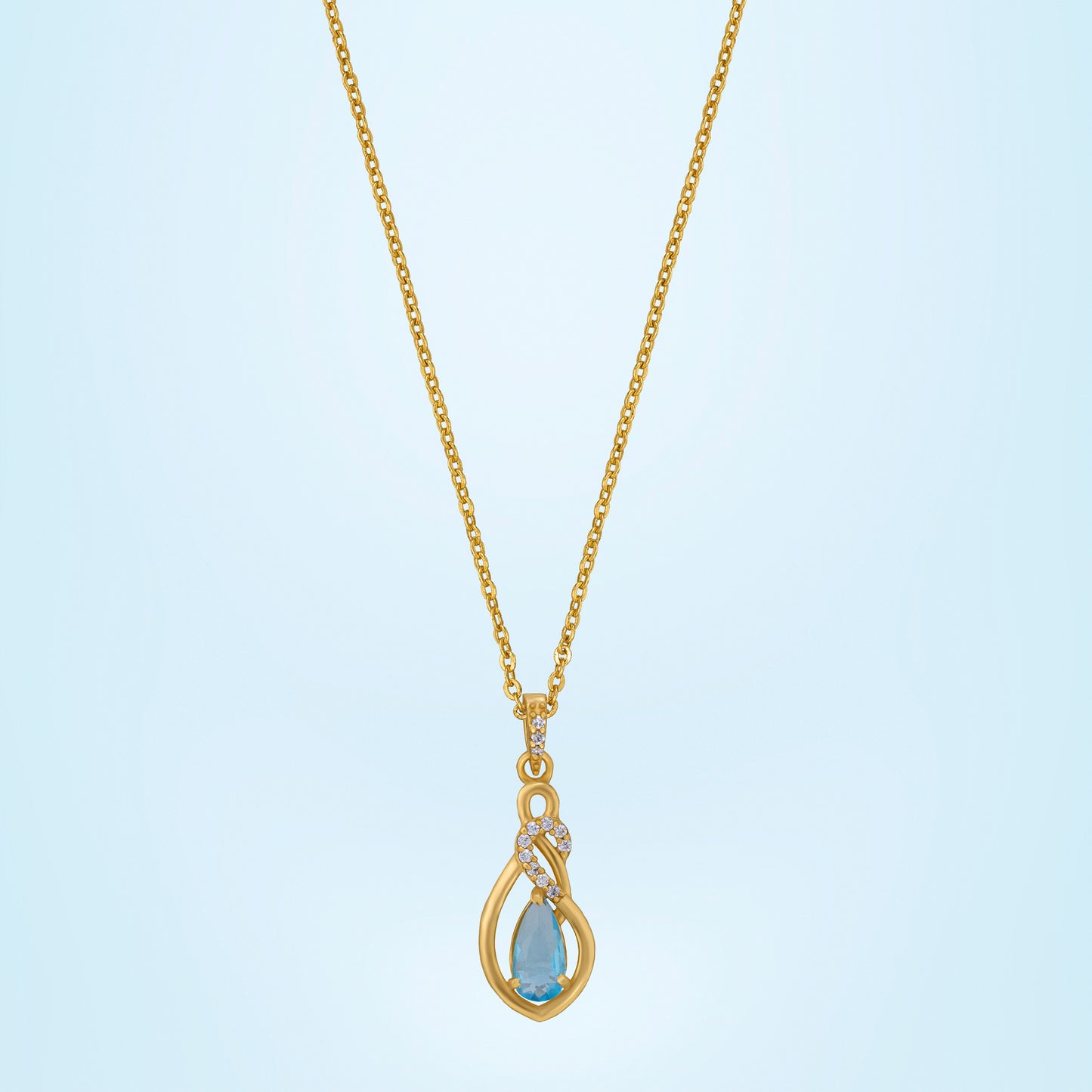 aqua blue midnight elegance sapphire necklace