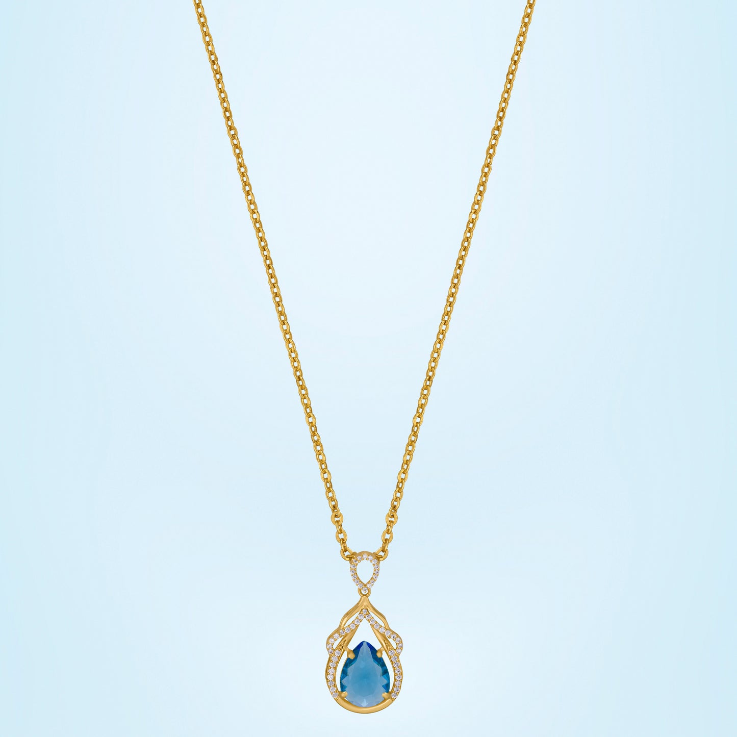 blue dewdrop pendant