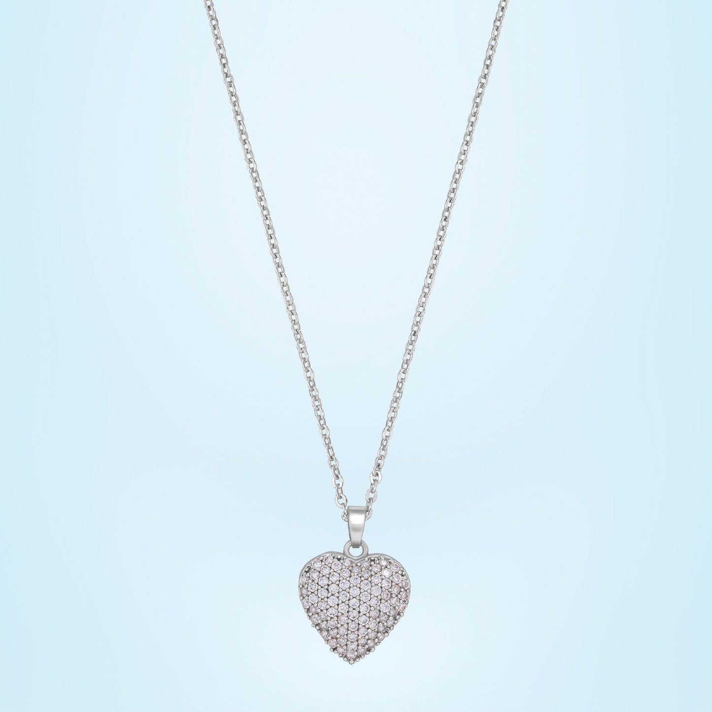 silver spark heart pendant