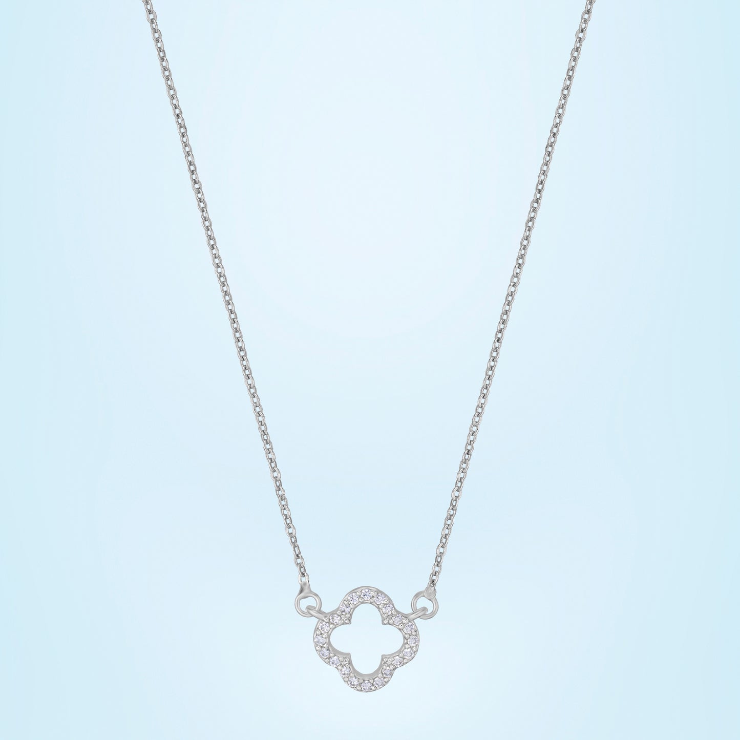 silver eternal clover pendant