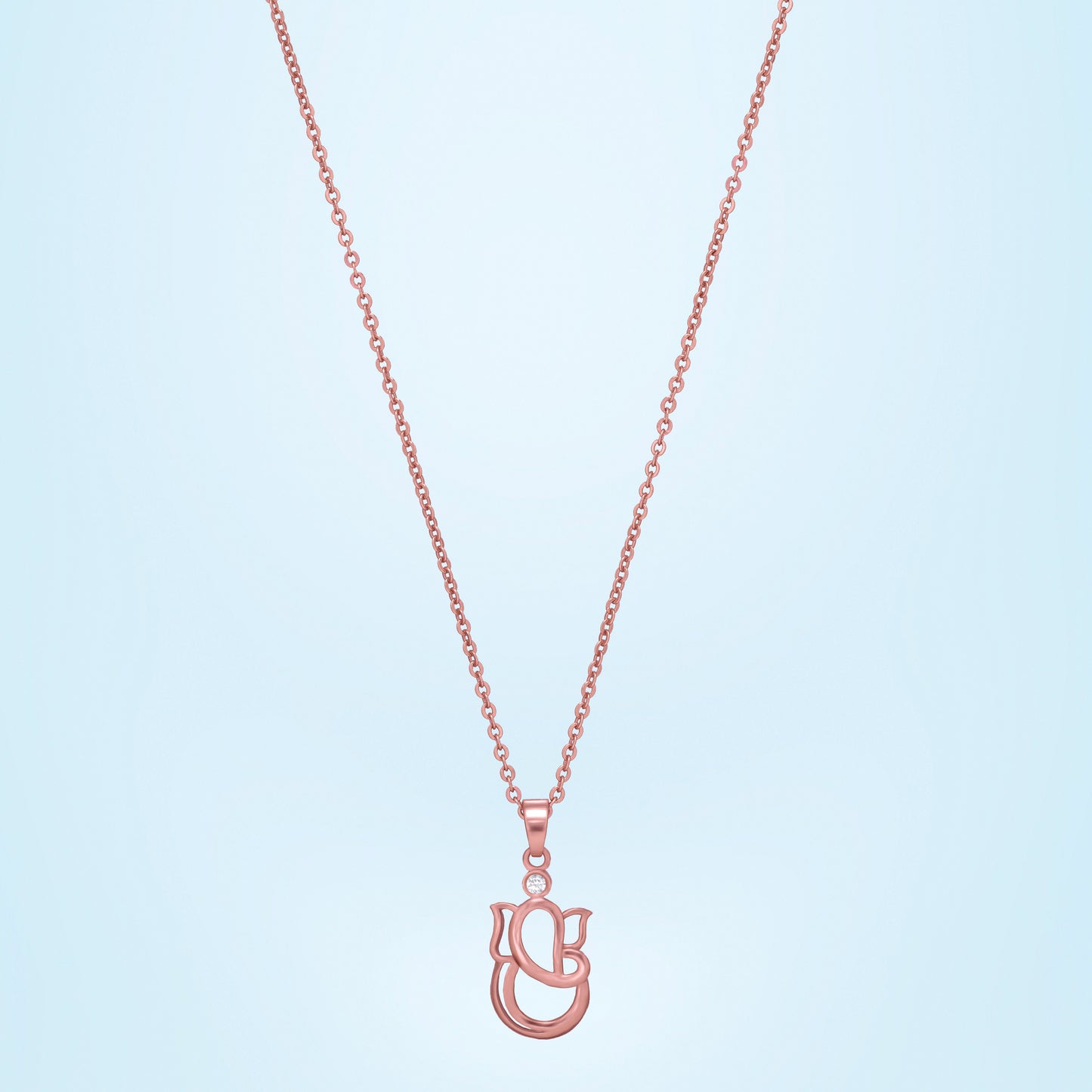 rose gold ganapathi pendant
