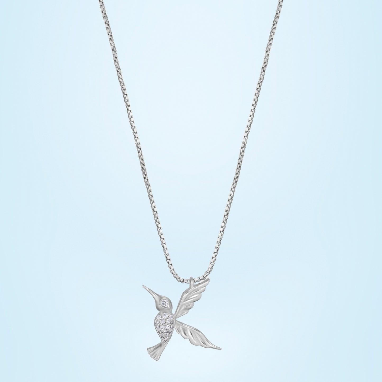 silver wings of joy pendant