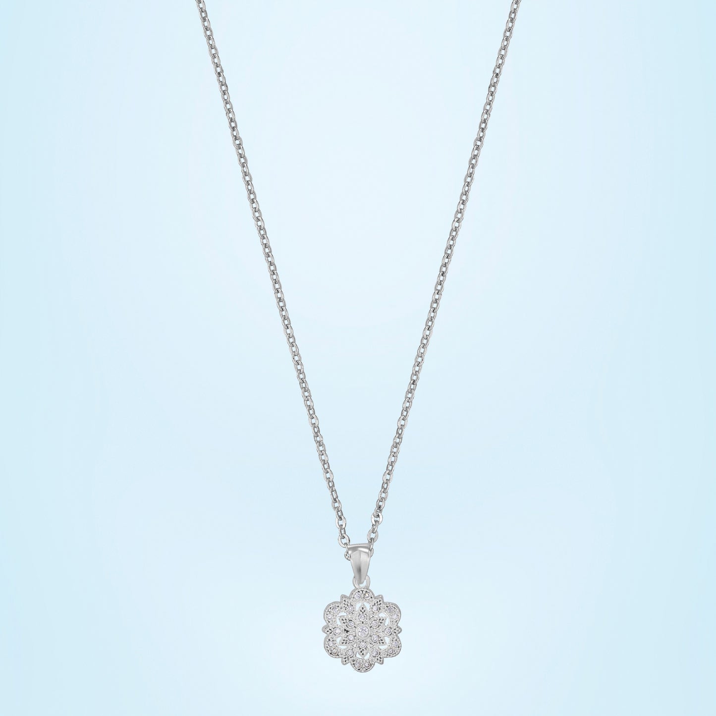 silver white elegant sparkle necklace