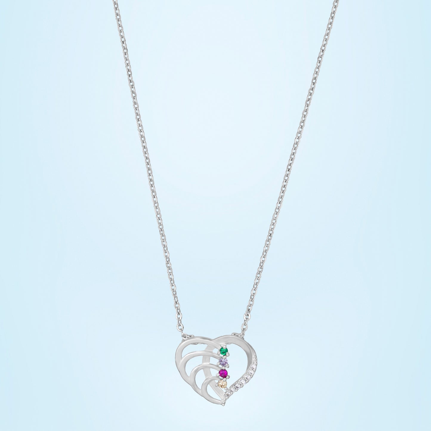 silver harmony heart pendant