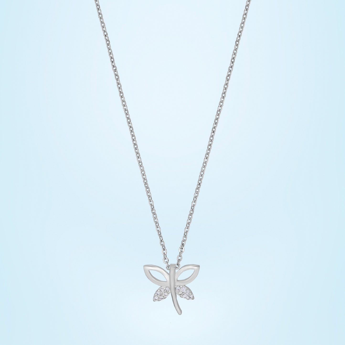 silver butterfly necklace