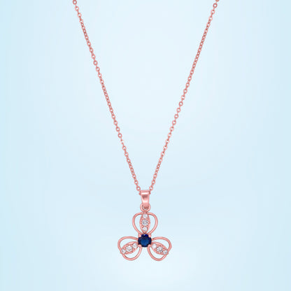 Rose Gold Radiant Blue Harmony Necklace