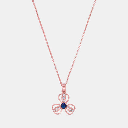 Rose Gold Radiant Blue Harmony Necklace