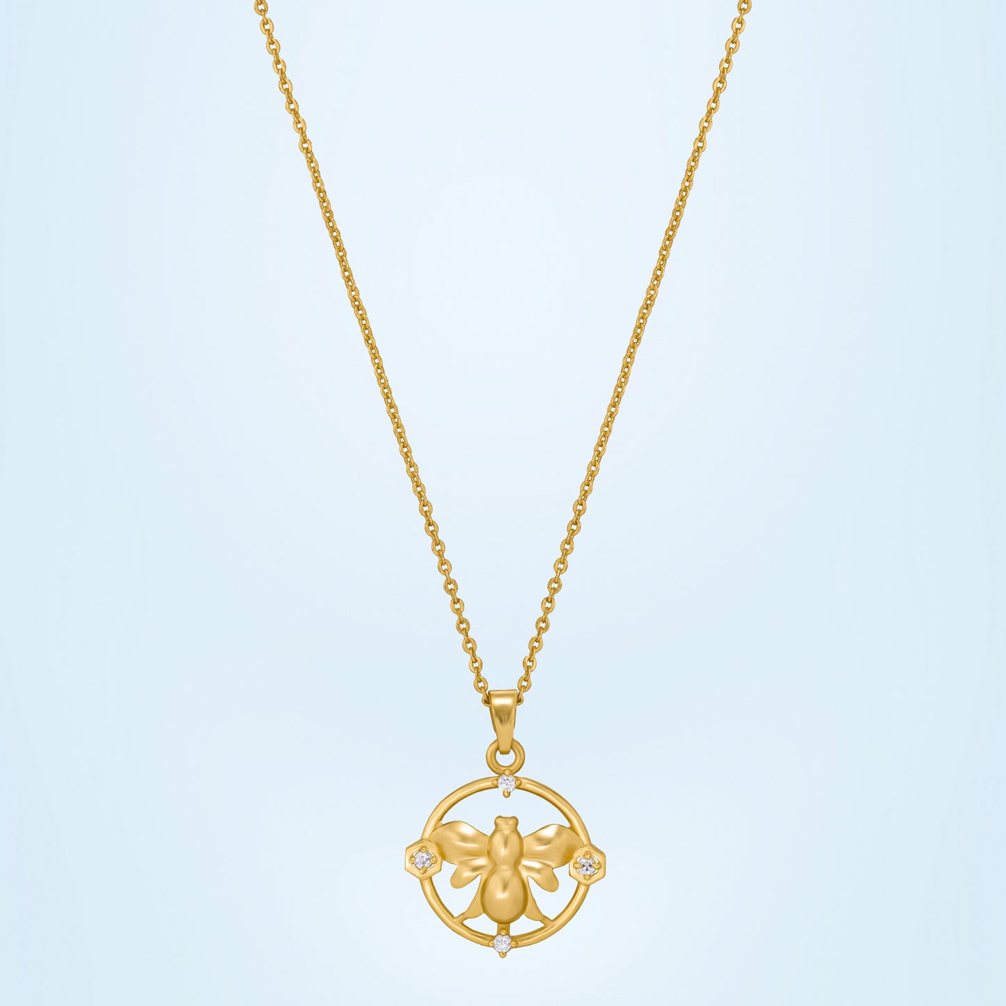 golden necklace with a turtle on it