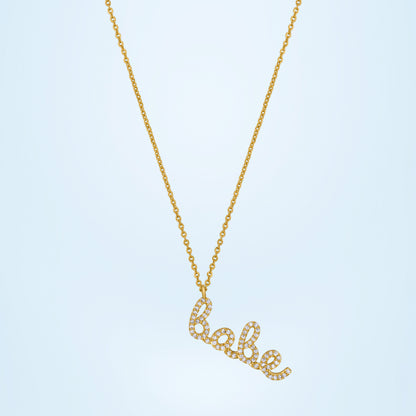 Golden Necklace with the Word Love on it