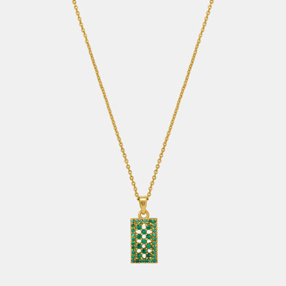 Green Radiant Rectangle Charm